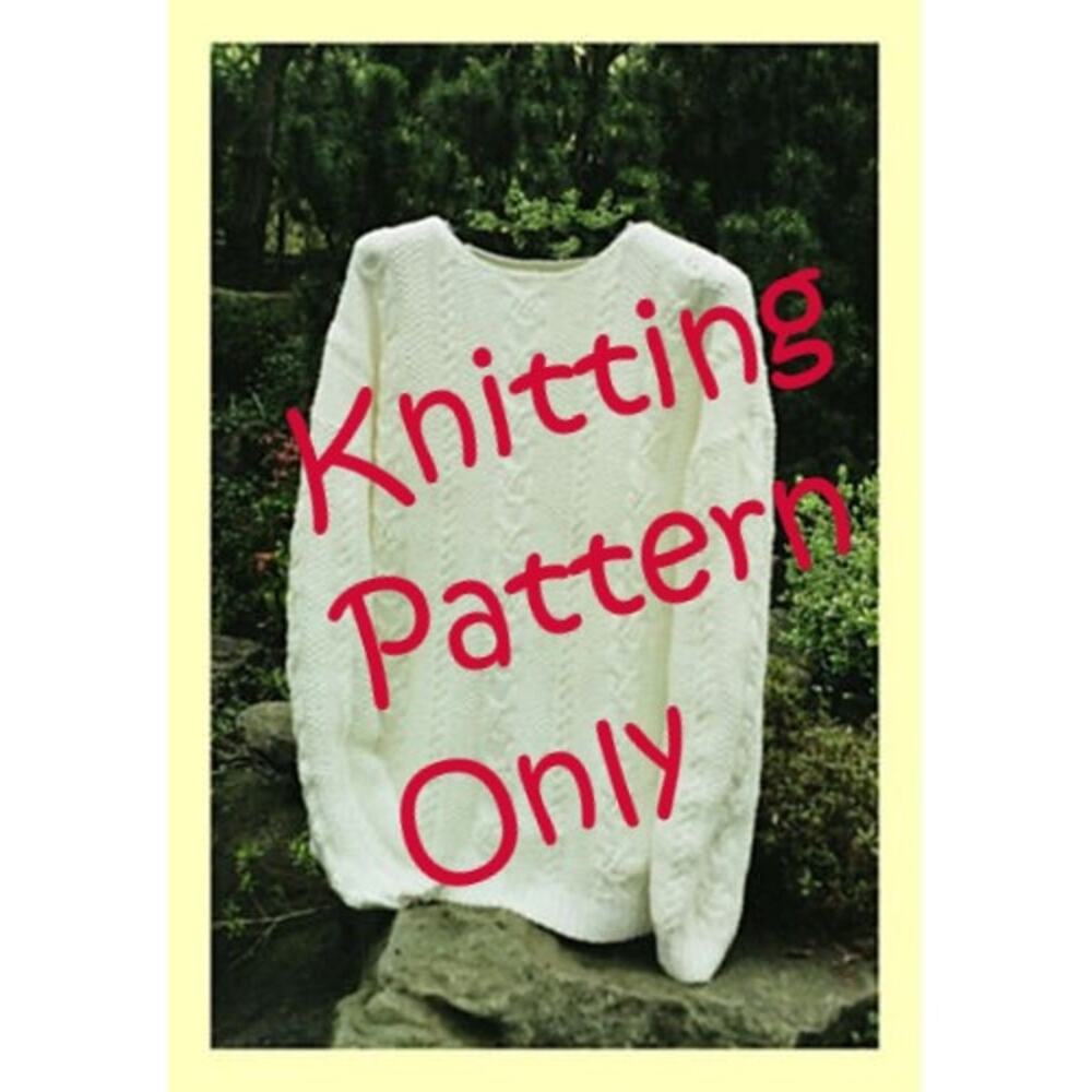 New Sarah James WS102 Cable and Lace Sweater Knitting Pattern